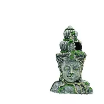 Статуя Бодхисаттвы Гуаньинь из смолы, аквариум, ландшафтный орнамент, имитация ремесел, украшения для аквариума, тайник для рыб серый