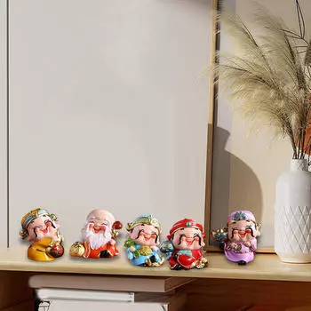 Статуя Бога Фигуры Богатства Фэншуй Креативное Мини-Настольное Украшение для Стола Спальни