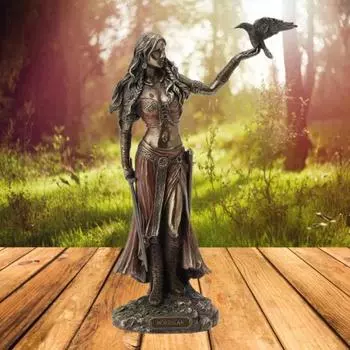 Статуя Богини, декоративная смола, нежная античная латунная кельтская скульптура, статуэтка для дома