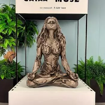 Статуя Богини, Статуя Геи, Мать-Земля Природа, Статуя Луны, Статуя Духа Ведьмы из Смолы, Украшение Домашней Комнаты, Украшение Сада