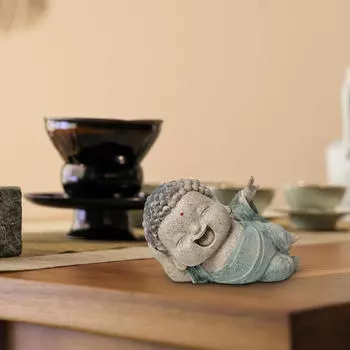 Статуя Будды Буддийская фигурка Украшение Настольная декоративная Фигурка фэн-шуй Декор Скульптура монаха