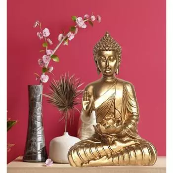 Статуя Будды, идол с лотосом, чайная свеча для домашнего декора и гостиной, уникальные экспонаты для подарков 1 фото