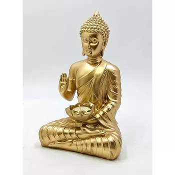 Статуя Будды, идол с лотосом, чайная свеча для домашнего декора и гостиной, уникальные экспонаты для подарков, 1 фото, новый