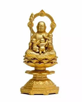 Статуя Будды Коясу Дзидзо Статуя сидящего Бодхисаттвы Буддийский Хидеун Макита Оригинальная модель для безопасного божества-хранителя ребенка Водный ребенок Такаока золотой