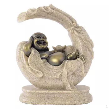 Статуя Будды Майтрейи, вырезанная вручную из песчаника, статуэтка, декор в стиле фэншуй