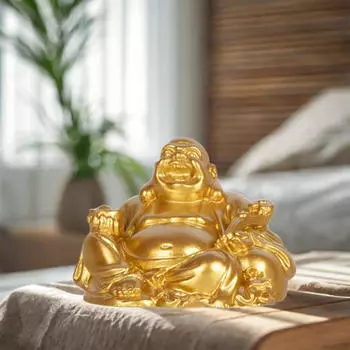 Статуя Будды Майтрейя Скульптура, украшение для гостиной красный