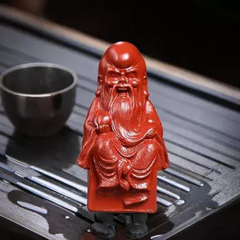 Статуя Будды, миниатюрная фигурка, фиолетовая глина, чай, домашнее животное, китайская традиционная скульптура для внутреннего сада 3.4x2.8x6cm
