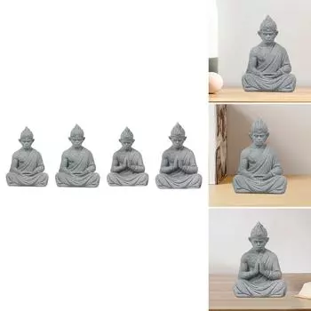 Статуя Будды-обезьяны, миниатюрная статуэтка, скульптура Сунь Укуна, фигурка обезьяны для прихожей, домашнего стола, офиса, украшения 10.6x5.5x7.3cm