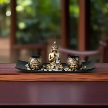 Статуя Будды подсвечник романтические украшения спа йога салон красоты Дзен смола статуя Будды ароматерапия печь декоративные украшения FXZT-1A