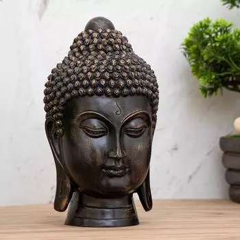 Статуя Будды с лицом и головой, экспонат, предметы домашнего декора для гостиной и подарки