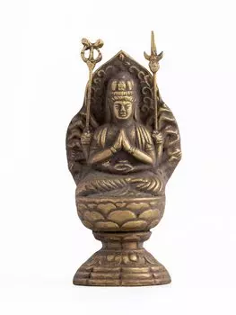 Статуя Будды Сэндзю Каннон Бодхисаттва Буддист Кейаки Ватанабэ Прототип в Год Двенадцати Хранителей Зодиака Зодиак Такаока Медная посуда золотой