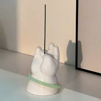 Статуя Будды в виде руки Kongfu Tea Pet Ладан Палочка держатель Керамическая современная горелка для помещений