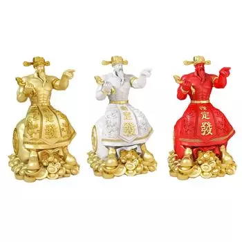 Статуя Цайшэня, бог удачи, китайские статуэтки удачи для офиса, гостиной, дома, декоративные, китайский новогодний подарок золотой