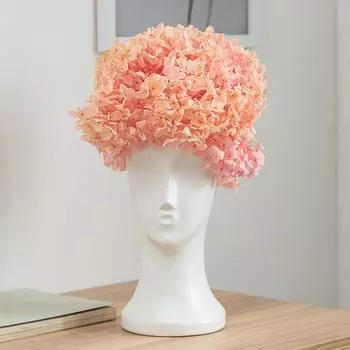 Статуя человека, ваза, керамическая гидропонная ваза, цветочная композиция, домашний декор, настольный художественный орнамент, украшение сада чёрный