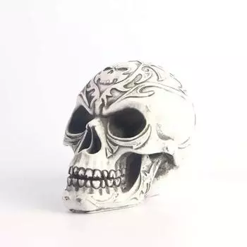 Статуя черепа с узором тотема изделия из смолы готический стиль украшения дома скульптура декор для вечеринки на Хэллоуин украшения подарки