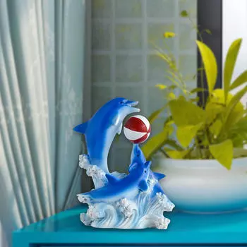 Статуя дельфина, коллекционные украшения, настольный топпер для торта, фигурка из смолы, скульптура морского животного Style B
