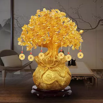 Статуя денежного дерева, счастливая фигурка, скульптура богатства орнамента для кабинета M