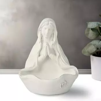 Статуя Девы Марии, держатель для четок, чаша для четок Богоматери, статуэтка из смолы, скульптура, домашний офис, книжная полка, украшение для рабочего стола, орнамент