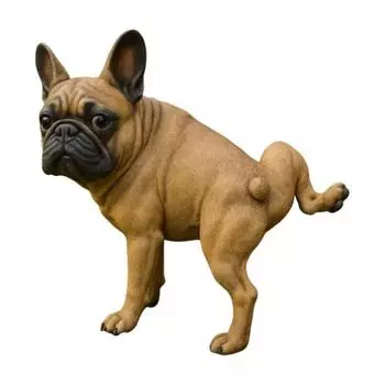 Статуя для сада Французский бульдог Реалистичный дизайн Смола Фигурка в форме собаки Украшение для дома Сада Стола C