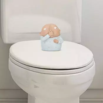 Статуя для ванной комнаты с держащим носом, скульптура китчевая, милая странная вульгарная статуэтка, смола