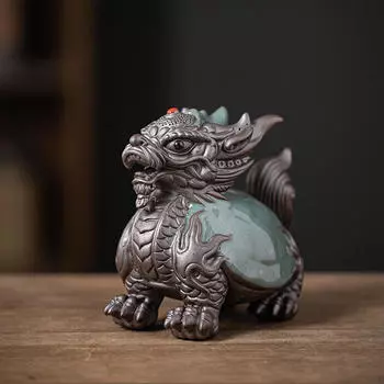 Статуя дракона-черепахи, декоративная фигурка, креативное настольное украшение для центрального элемента стола