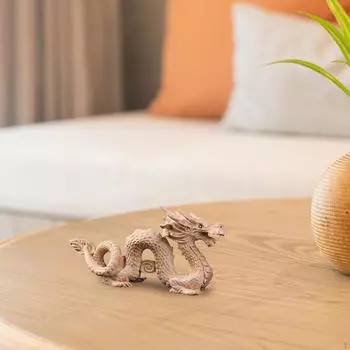 Статуя дракона, деревянная фигурка, центральное украшение для стола, китайский подарок, фэншуй, настольный орнамент, животное