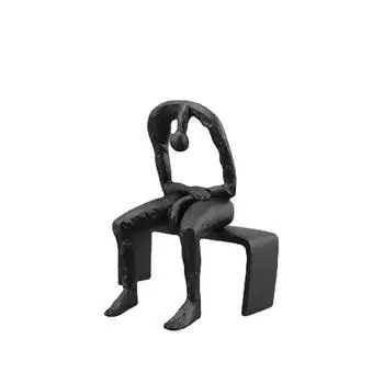 Статуя фигуры разочарования, абстрактное произведение искусства, украшения, украшение стола, креативная полая скульптура персонажа, эстетика комнаты, декор белый