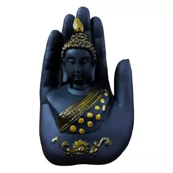 Статуя Гаутамы Будды из черной пальмы для украшения дома, статуя Будды-руки для гостиной, сада, Будда-фигурка