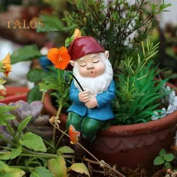 Статуя гнома для рыбалки, садовый гном, скульптура рыбака, нержавеющая смола, уличное украшение для двора, водопада, пруда разноцветный