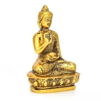 Статуя идола Будды, образец духовного и праздничного декора, подарок | Металлическая фигурка для гостиной, спальни, стола и подарков, НОВИНКА