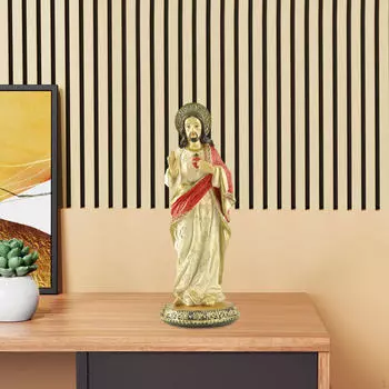 Статуя Иисуса, Коллекционная скульптура, коллекция домашнего декора, статуэтка из смолы, религиозный подарок для камина