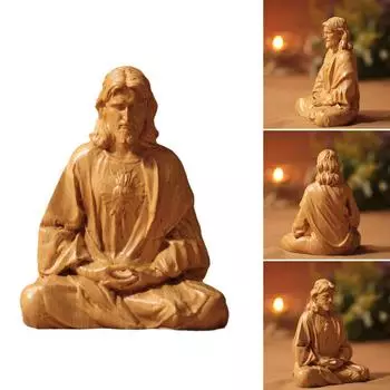 Статуя Иисуса, скульптура из смолы, Священное Сердце Иисуса, статуя для домашнего или церковного декора, расписанная вручную, религиозный подарок 10