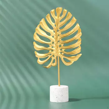 Статуя из перьев, Коллекционная скульптура, настольный стол, центральные части, фигурка с листьями для новоселья 19.5x10cm