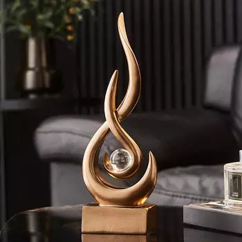 Статуя из смолы, настольная фигурка, подарок, произведение искусства, украшение, абстрактные поделки, орнамент, скульптура для