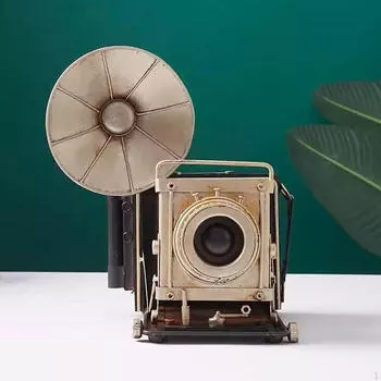 Статуя камеры, железная фигурка, ремесла, подарок, произведение искусства, скульптура, украшение для шкафа, гостиной, стола