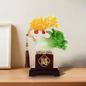 Статуя капусты, китайское украшение фэншуй, настольная фигурка для гостиной