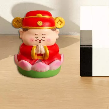 Статуя китайского бога богатства, фигурка удачи, центральная часть стола, камин, маленький фэн-шуй Style A