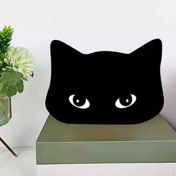 Статуя кошки из самшита, скульптура для интерьера, украшение для стола, кабинета, офиса, спальни L