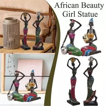 Статуя красоты девушки из смолы в этническом стиле, украшение для дома, творческие ремесла разноцветный