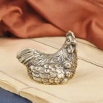 Статуя курицы с чаем, офисные подносы, аксессуары, подарочная коллекция, брелок с символом удачи для