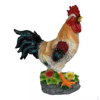 Статуя курицы, садовый декор из смолы Red Brown