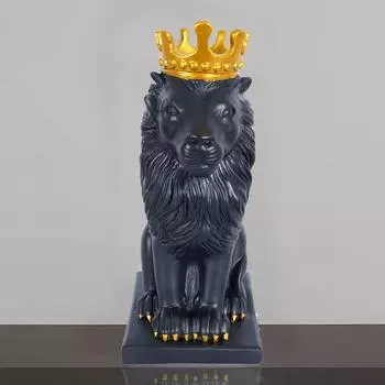 Статуя льва для украшения дома, выставочный экспонат | Фигурка животного для дома, декоративный предмет (многокрасочный)