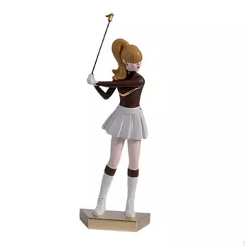 Статуя леди-гольфистки, украшение, скульптура девушки, статуэтка для гостиной, спальни 10 cmx30 cm