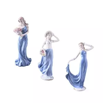 Статуя леди, украшение, тонкое мастерство, керамическая скульптура девушки, женская статуэтка для книжного шкафа, праздников, стола, внутреннего офиса