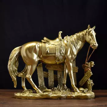 Статуя лошади, художественный орнамент, декоративное коллекционное украшение, скульптура фигурки лошади для офиса Style A