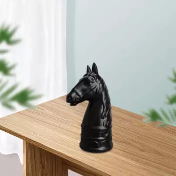 Статуя лошади, скульптура из смолы, подарок на день рождения, художественное оформление, ремесла, орнамент, фигурка животного для чёрный