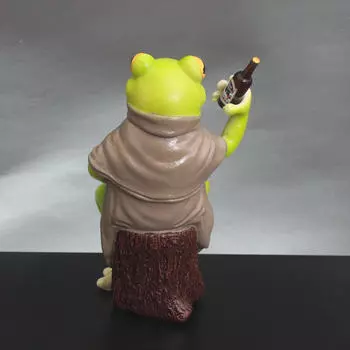 Статуя лягушки, украшение для двора, смола, креативное, милое, забавное украшение для садовой лужайки для офисной полки