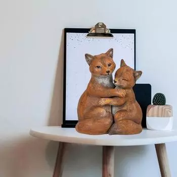 Статуя любви животных, лиса, кролик, объятия, скульптура из смолы, двор, сад, ландшафт, свадьба, годовщина, подарок, домашний декор