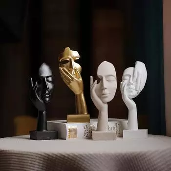 Статуя «Мыслитель» Абстрактные скульптуры Гостиная Рабочий стол Офис Украшения Аксессуары Интерьер Домашний декор Скандинавский домашний декор