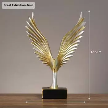 Статуя орла в европейском стиле из смолы для гостиной и выставочного зала для декора Gold